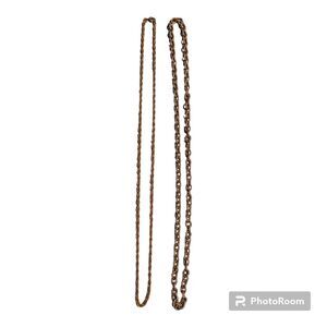 Necklaces Gold Tone Link Chain Vintage Costume Jewelry Set Of 2